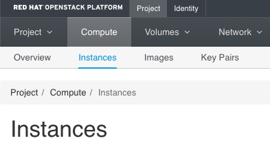 OpenStack Dashboard instances