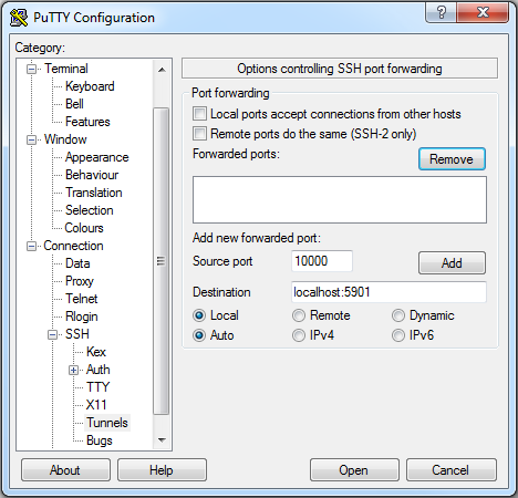 PuTTY Connection